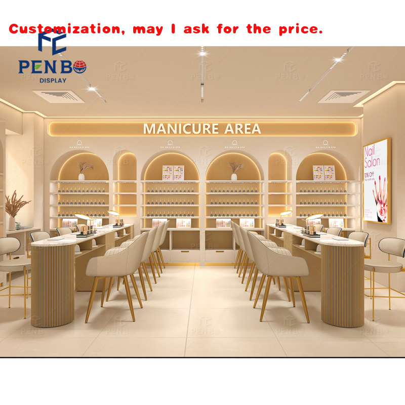 Interior Design Nail Salon - Personalizado estilo simples barra de unhas