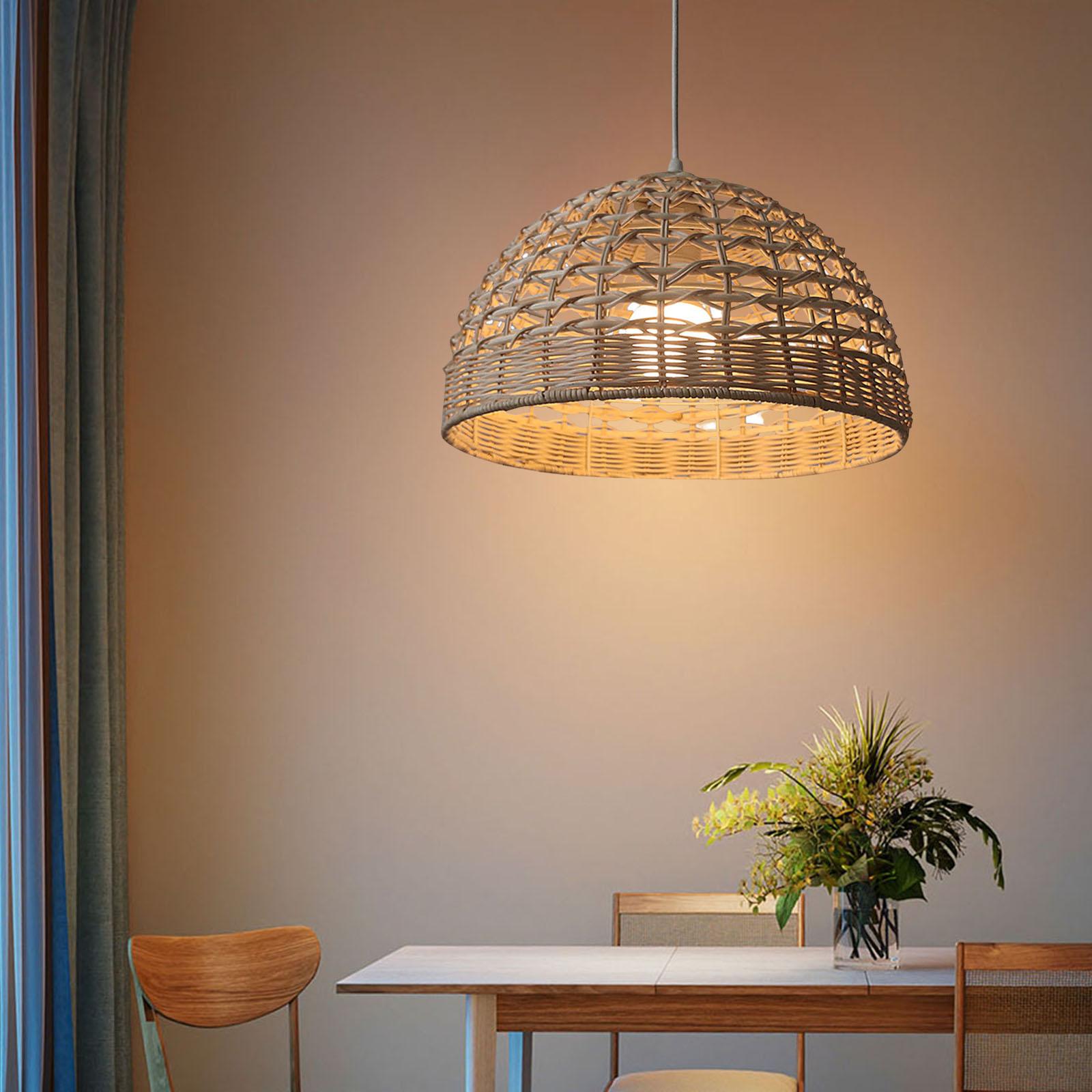 Wicker Pendant Shade - Abajur de Rattan, Capa de Luminária