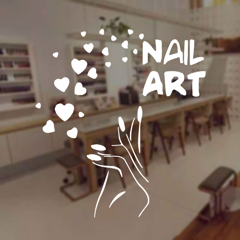 Interior Design Nail Salon - Adesivo de vinil para arte em