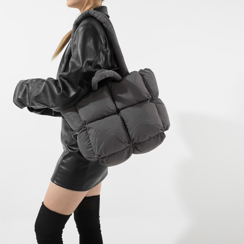 Interior Design Warm - Moda macio puffer sacola designer acolchoado