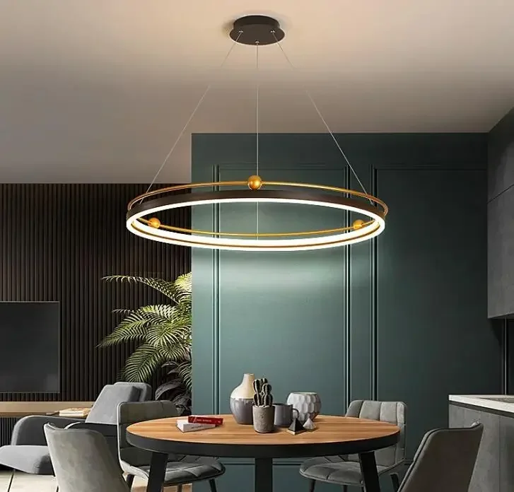 Engineering And Interior Design - Lustre moderno de led, luzes circulares