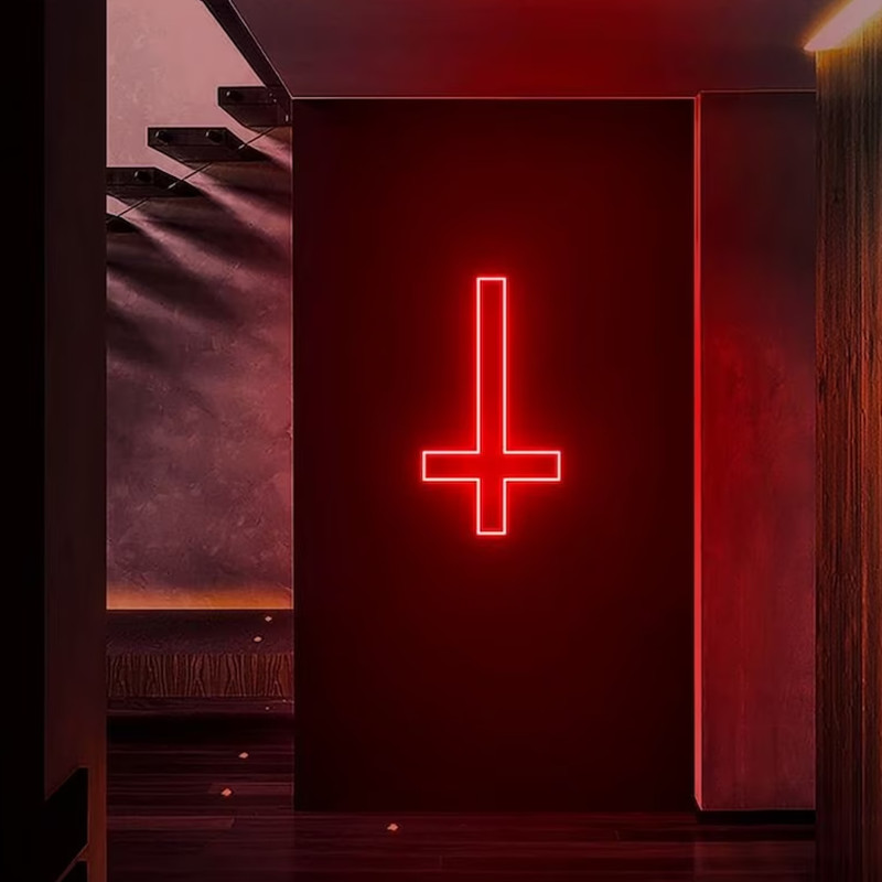Engineering And Interior Design - Luz de néon cruzada para escritório