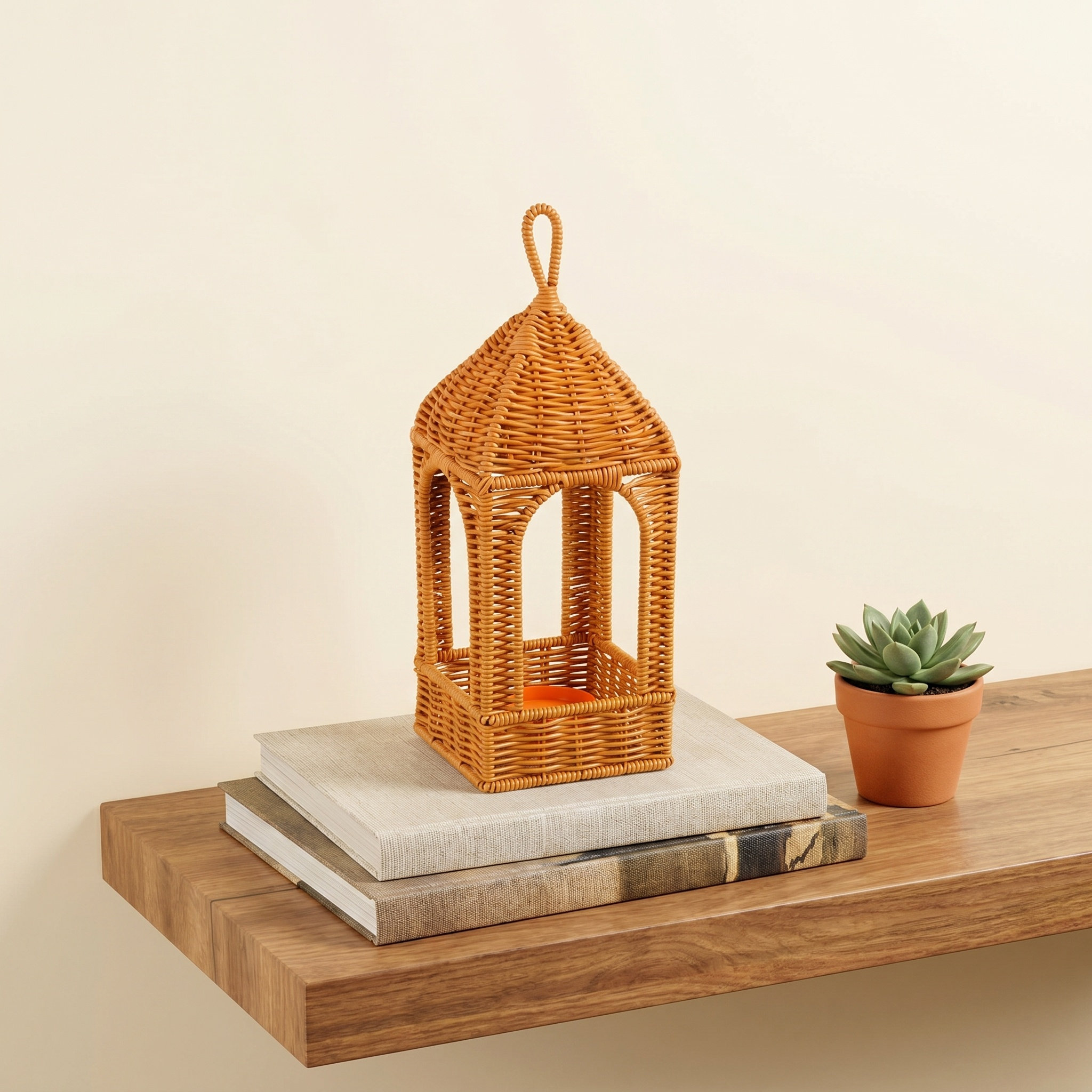 Abajur de Rattan Imitado, Lumi - Wicker Pendant Shade avaliação e preço