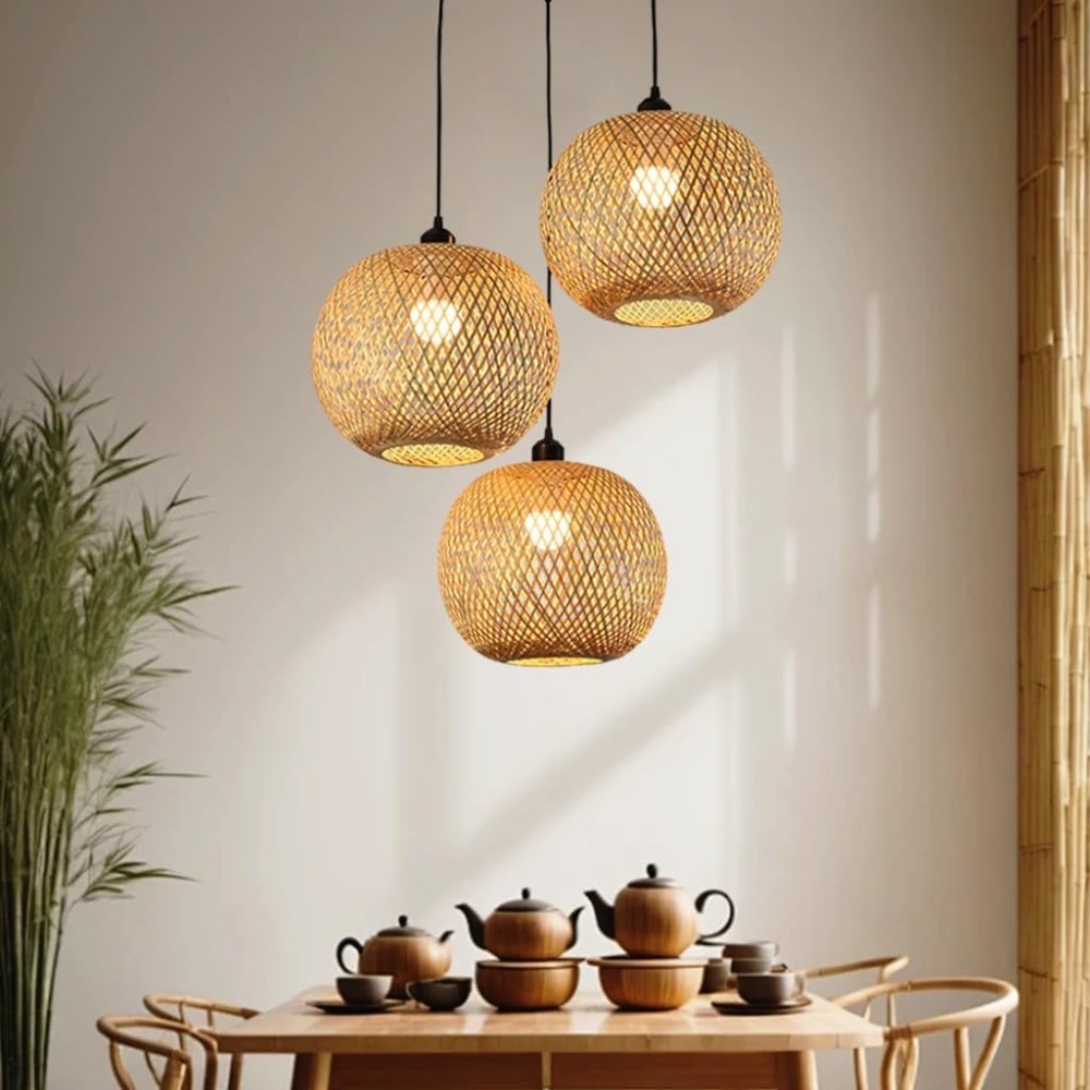 Luminária Pendente de Bambu Es - Wicker Pendant Shade avaliação e preço