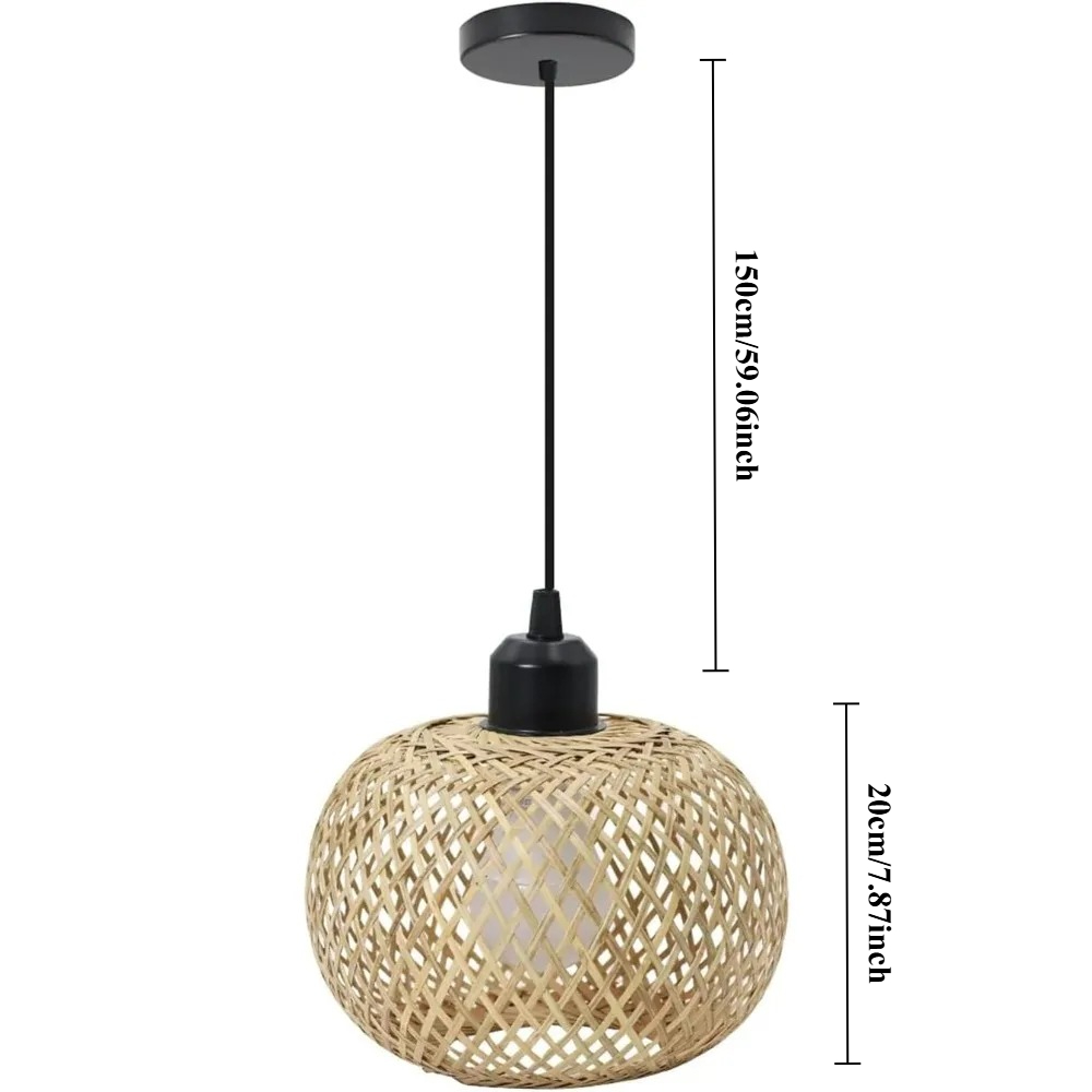 Luminária Pendente de Bambu Es - Wicker Pendant Shade avaliação e preço
