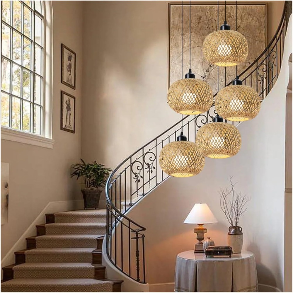 Luminária Pendente de Bambu Es - Wicker Pendant Shade avaliação e preço