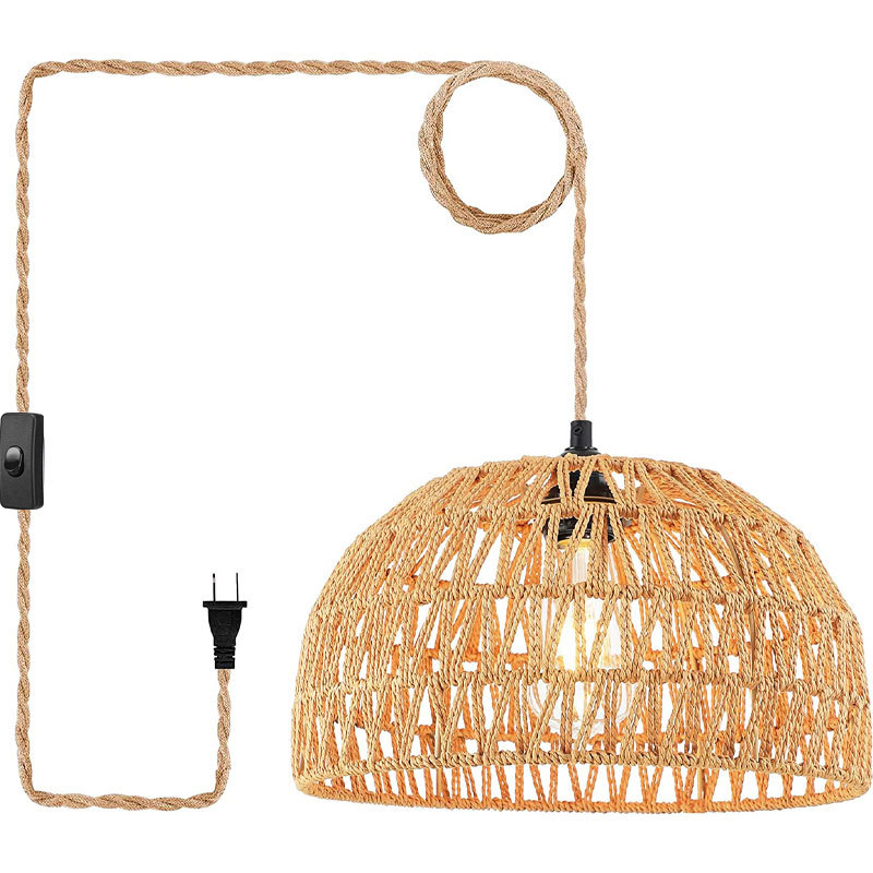 Corda de cânhamo natural e27 p - Wicker Pendant Shade avaliação e preço