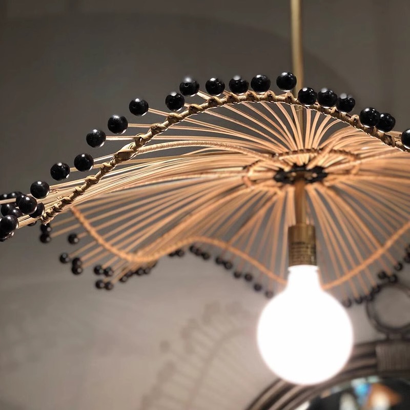 Estilo japonês wabi sabi artes - Wicker Pendant Shade avaliação e preço