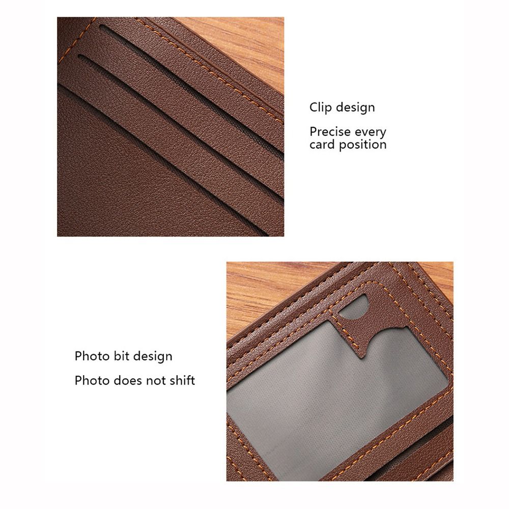 Carteira masculina de couro pu - Interior Design Id avaliação e preço