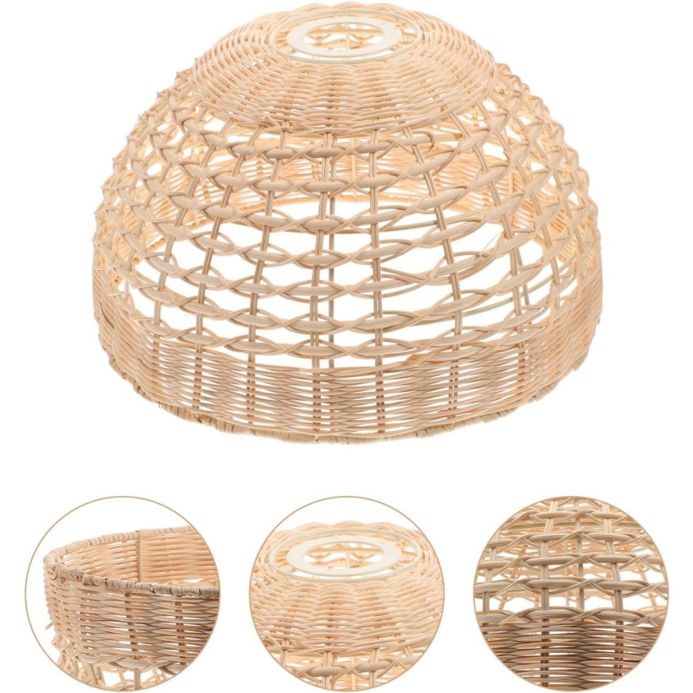 Rattan luminária tecido gaiola - Wicker Pendant Shade avaliação e preço