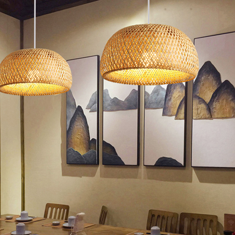 Lanterna de bambu 26cm lâmpada - Wicker Pendant Shade avaliação e preço