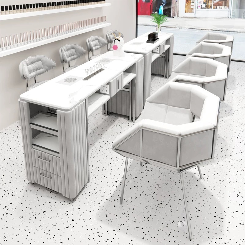 Luxo moderno bege móveis da ar - Interior Design Nail Salon avaliação e preço