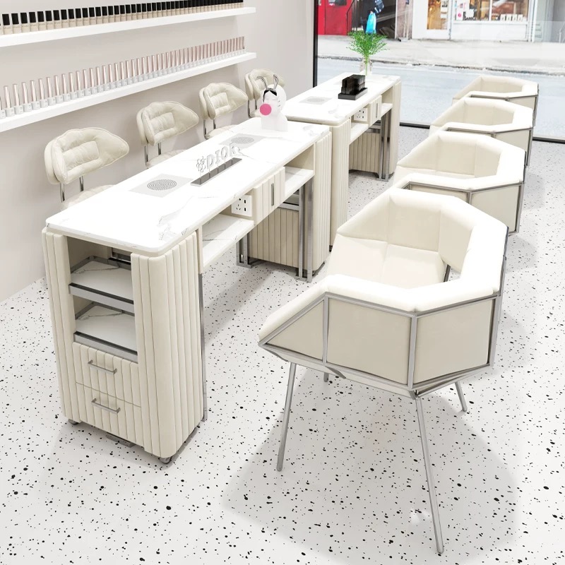 Luxo moderno bege móveis da ar - Interior Design Nail Salon avaliação e preço