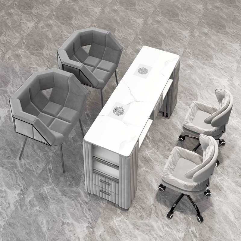 Luxo moderno bege móveis da ar - Interior Design Nail Salon avaliação e preço