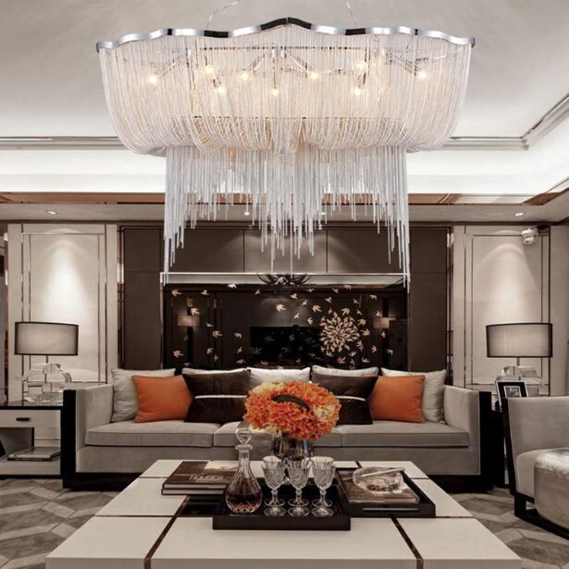 Lustre moderno com corrente de - Engineering And Interior Design avaliação e preço