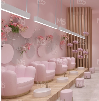 MS-DISPLAY Mobiliário de Salão - Interior Design Nail Salon avaliação e preço