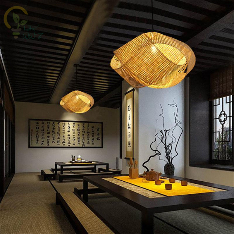 Novo chinês de bambu vime ratt - Wicker Pendant Shade avaliação e preço